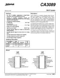 Datasheet CA3089M1 manufacturer Intersil